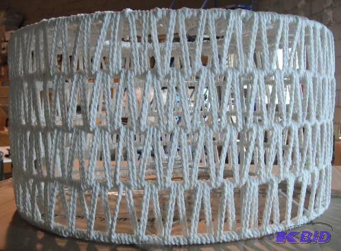 lot 146 image: Rope Swag Hanging Lamp - 15" in diameter...
