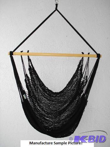 lot 153 image: Black Polyester Hammock Swing - Retail $34.95...