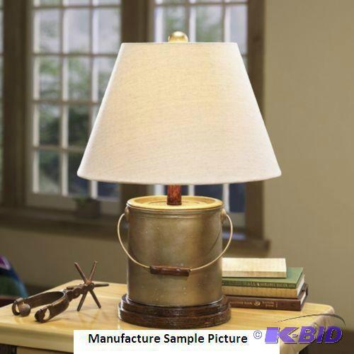 lot 3 image: Bucket Table Lamp -&nbspUses one 3-way 100-w...