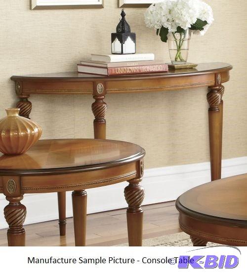 lot 36 image: Console Table -&nbspPerfectly sized half moo...