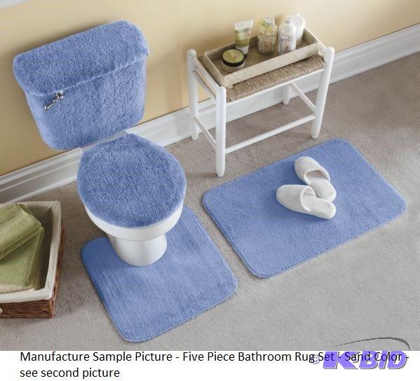 lot 38 image: Five Piece Bath Rug Set - Tank top - Tank cov...
