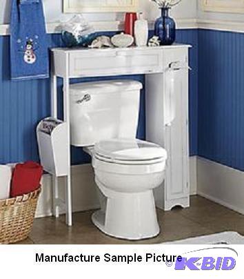 lot 40 image: White Bath Space Saver - Has magazine rack -&...