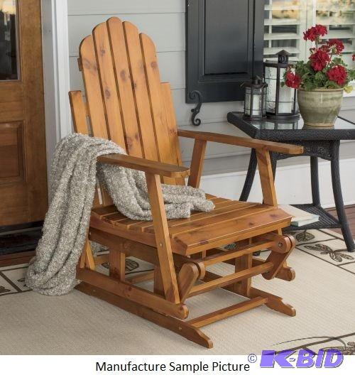 lot 52 image: Adirondack Glider Chair - Perfect for lazy af...