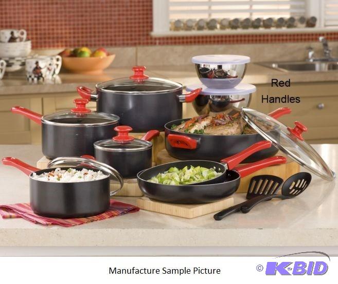 lot 65 image: Eighteen Piece Ginnys&nbspCookware Set - Bla...