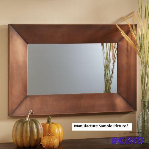 lot 87 image: Distressed Wood Mirror -&nbspGlass mirror (a...
