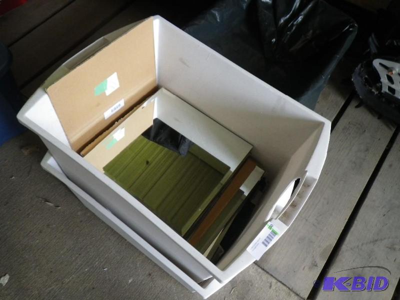 2 totes of square mirrors...
