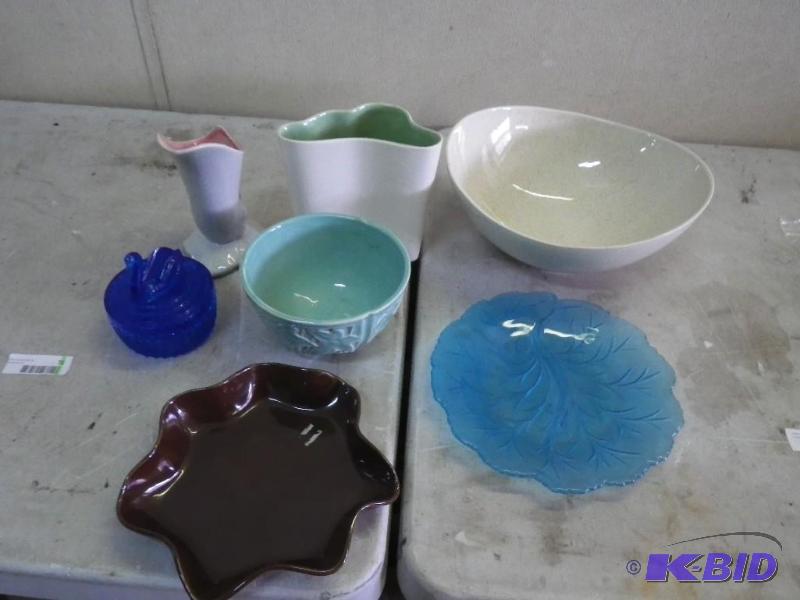 pottery, some red wing pieces...