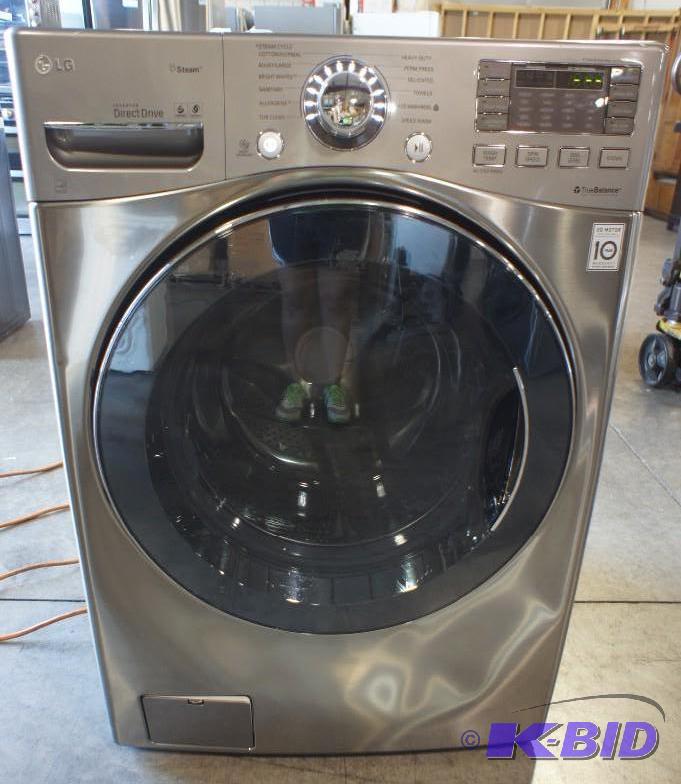 lot 7 image: LG Washer Model # (WM3470HVA) MSRP $ 1300 Te...