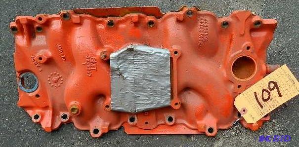 lot 109 image: 1970 Chevelle big block manifold. Dated A-29-...