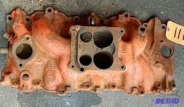 lot 111 image: GM Intake Manifold, Big Block, 67 Camaro...