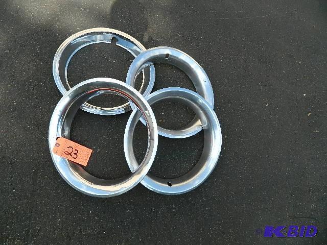 lot 23 image: 14" Beauty rings. Set of 4. Please see p...