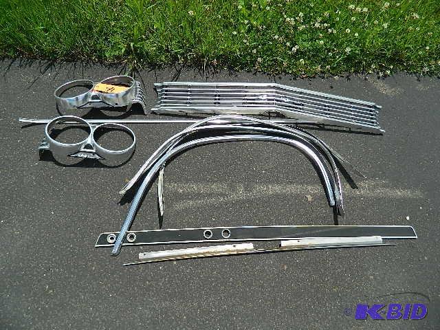 lot 91 image: 1966 Chevelle SS Grill, headlight frames, chr...