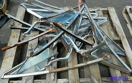 lot 98 image: Wing window assemblies for late 60s Chevelle...