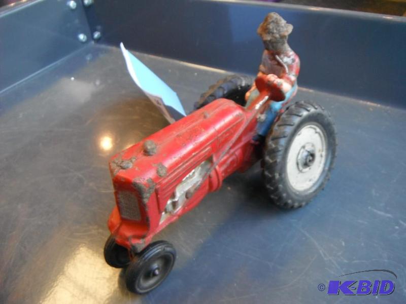lot 16 image: Vintage Toy Tractor with Driver...