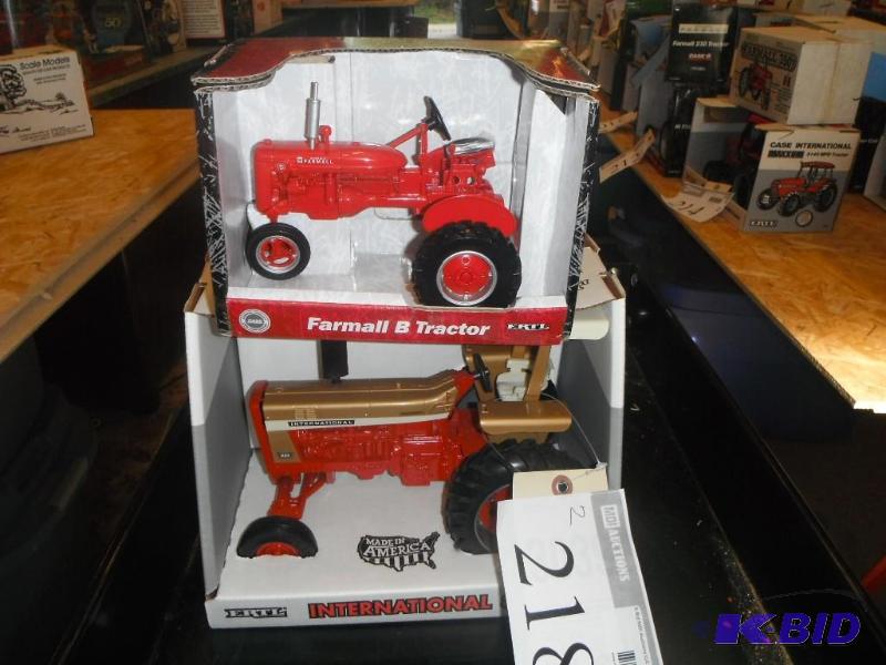 lot 218 image: Farmall B Tractor and International 826 Tract...