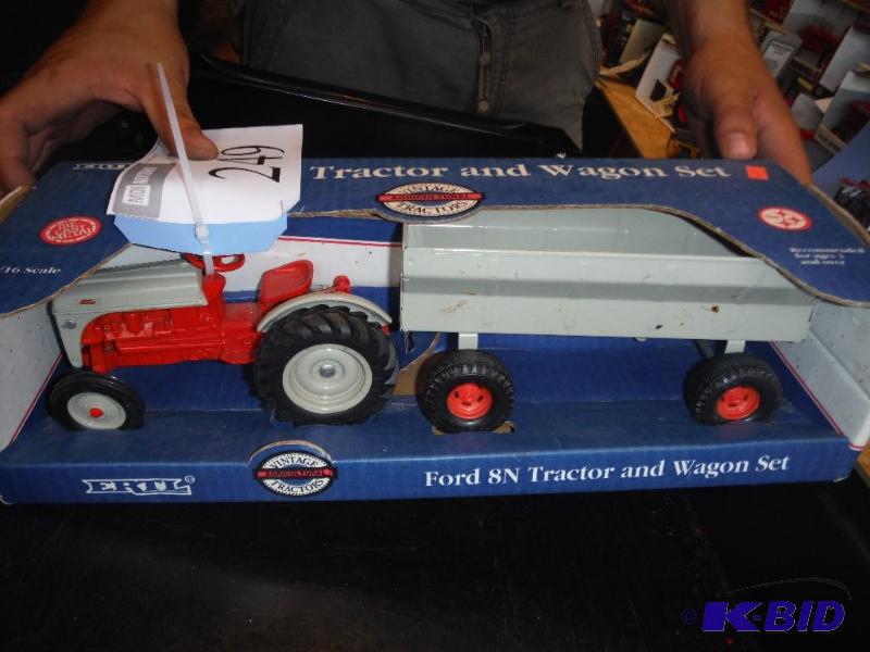 lot 249 image: Ford 8N Tractor and Wagon Set...