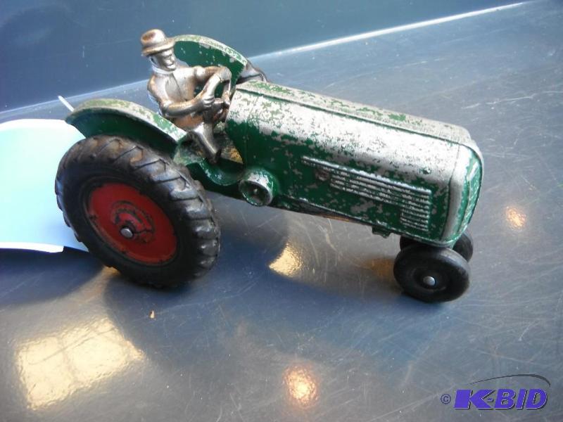 lot 27 image: Vintage Toy Tractor with Driver...