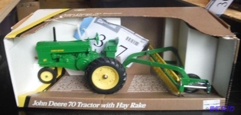 lot 307 image: John Deere 70 Tractor with Hay Rake...