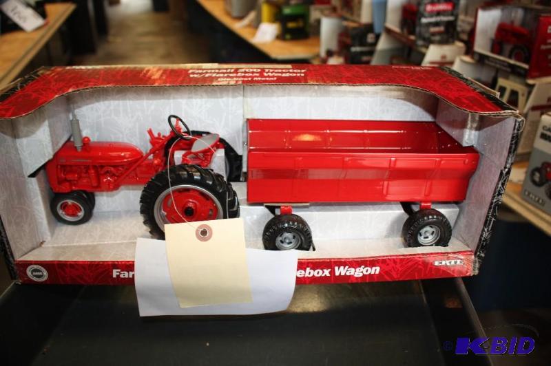 lot 348 image: Farmall 200 Tractor with Flarebox Wagon...