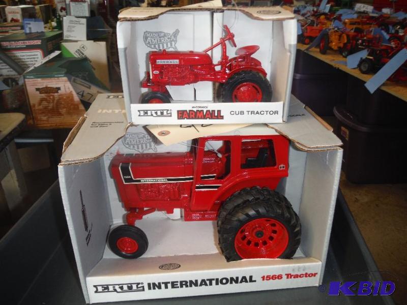 lot 421 image: Farmall Cub Tractor and International 1566 Tr...