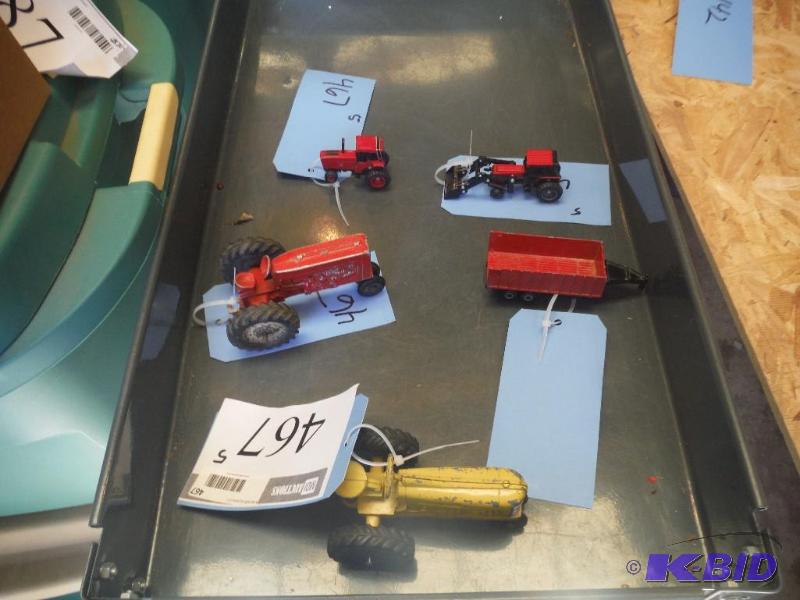 lot 467 image: Lot of (5) Including (2) Red Toy Tractors, (...