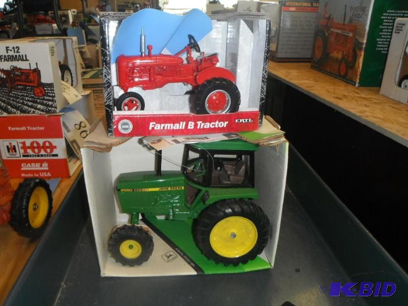 lot 526 image: Farmall B Tractor and John Deere 2550 Tractor...
