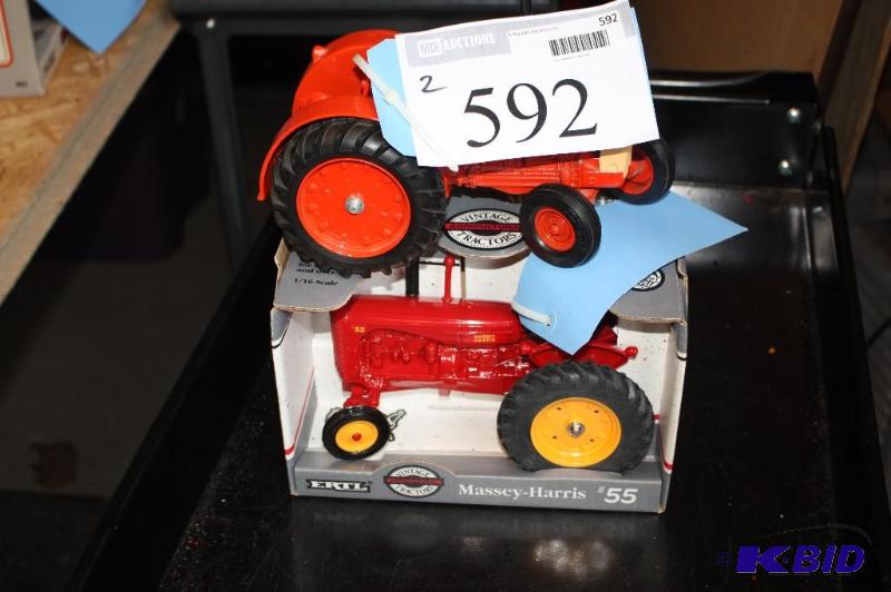 lot 592 image: Massey-Harris 55 Tractor and Case 600 Tracto...