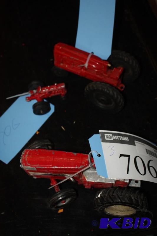 lot 706 image: International Tractor and a Hubley JR Tractor...