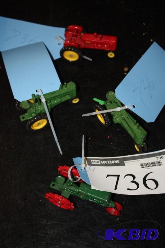 lot 736 image: A Collection of Tractors Including a Massey-H...