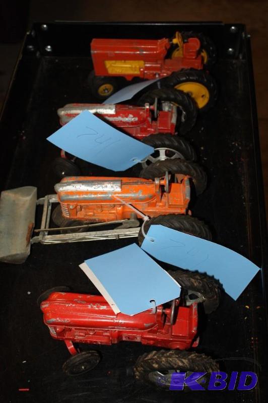 lot 741 image: A Collection of Four Hubley Tractors...