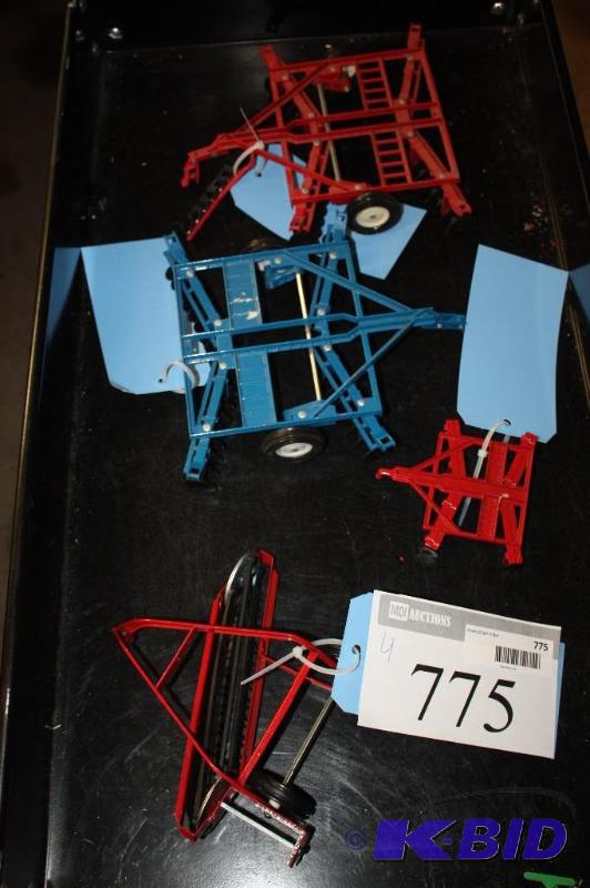 lot 775 image: Lot of (4) Toy Tractor Pull Behind Attachment...
