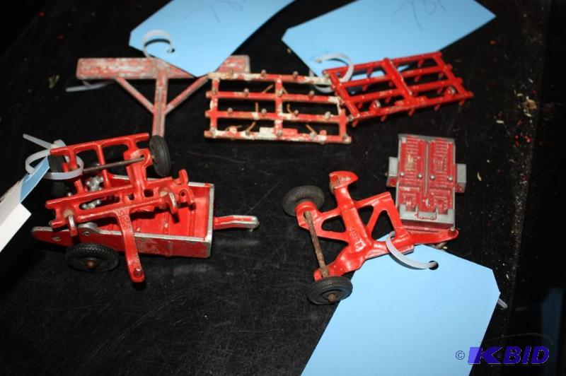 lot 787 image: Lot of (4) Toy Tractor Pull Behind Attachment...