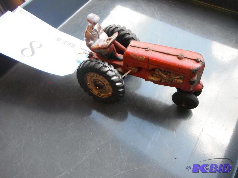 lot 8 image: Vintage Toy Tractor with Driver...