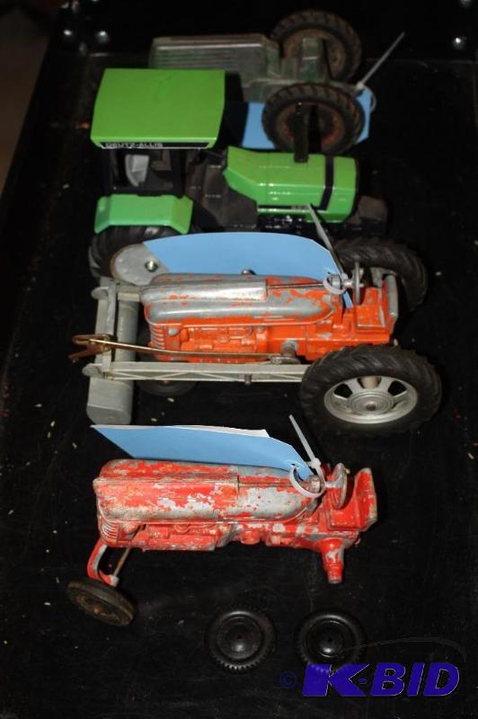 lot 803 image: A Collection of Two Hubley Tractors and a Deu...
