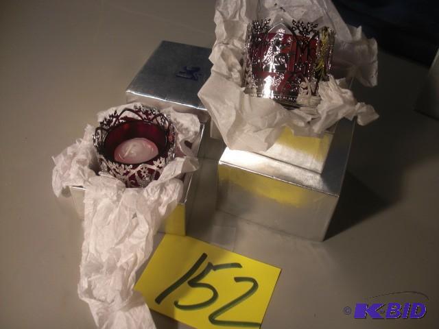 2, Silver Plate Votive Candles, Angels and Ki...