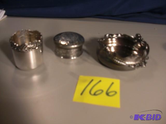 3 Silver plate items