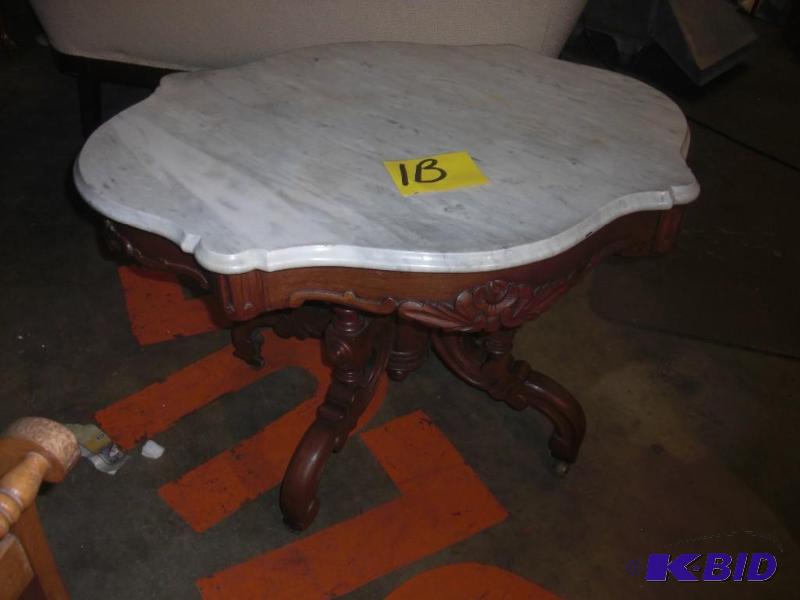 Marble Top Coffee Table wornate undercarriag...