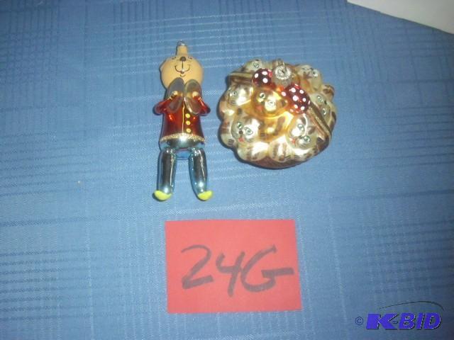 2 very interesting GLASS ornaments.. For the ...