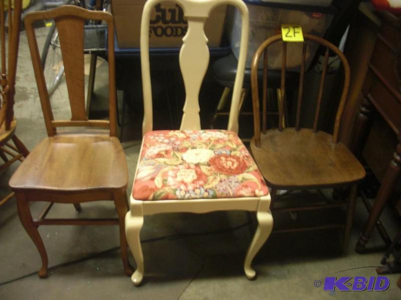 3 Nice side chairs   1, Claw Foot Leg, Needs ...