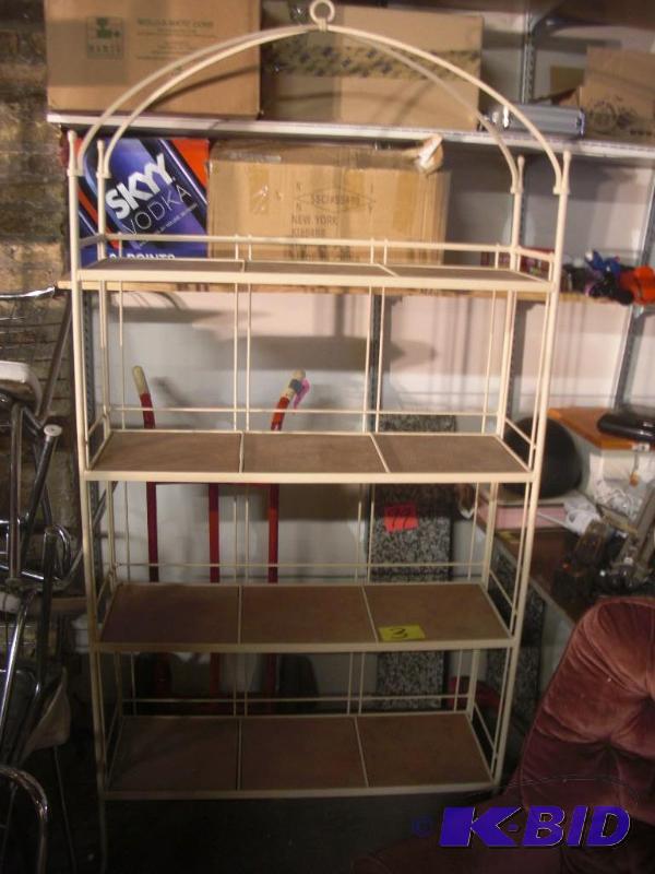Large Heavy Metal Plant Stand.. Has Tile Shel...