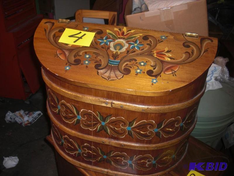 Beautiful Wood cabinet with Rosemalaing Paint...