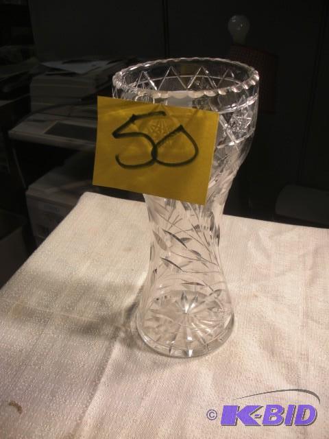 Star of David Large Wide CRystal Vase...