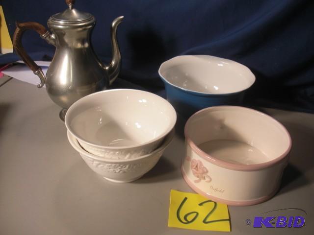 Coffee pot with wooden handle.. Made in pol...