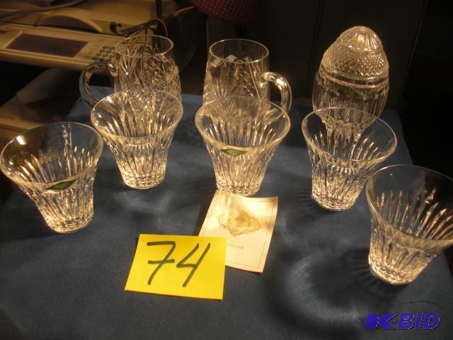 6, Crystal glasses  Crystal egg  2 Crystal ...