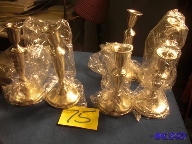 6, Empire Pewter Candle Sticks &nbspNot sure...