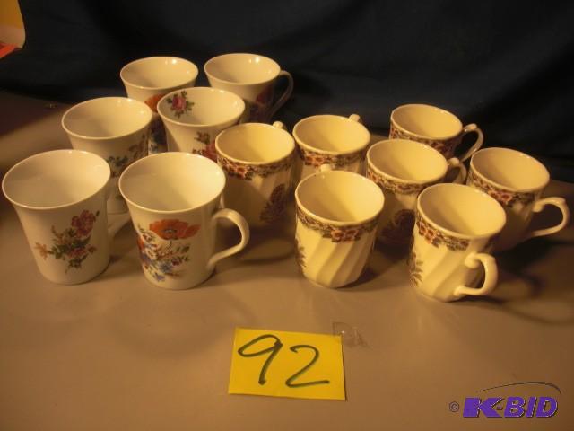 6 TEDDI Cups, Floral  7 Thanksgiving Theme ...