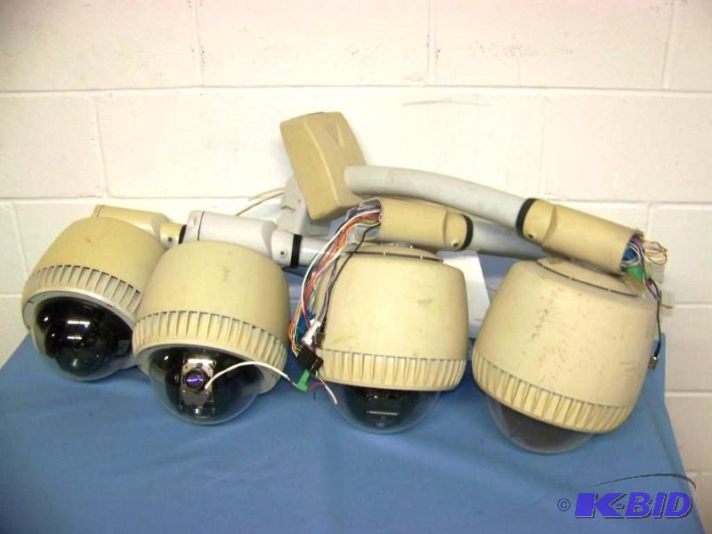 lot 58 image: (4) CCTV  Security Cameras in metal housing