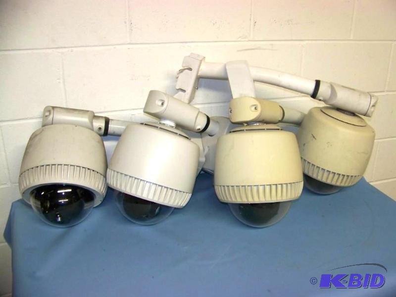 lot 59 image: (4) CCTV  Security Cameras in metal housing