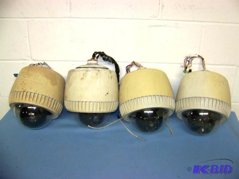 lot 60 image: (4) CCTV  Security Cameras in metal housing