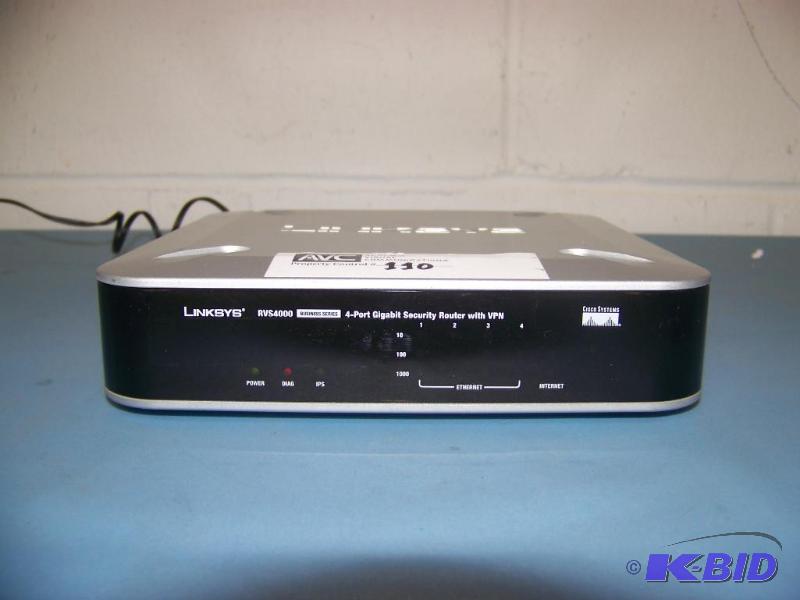 lot 77 image: Linksys, RVS4000, 4-Port Gigabit Security Router with VPN